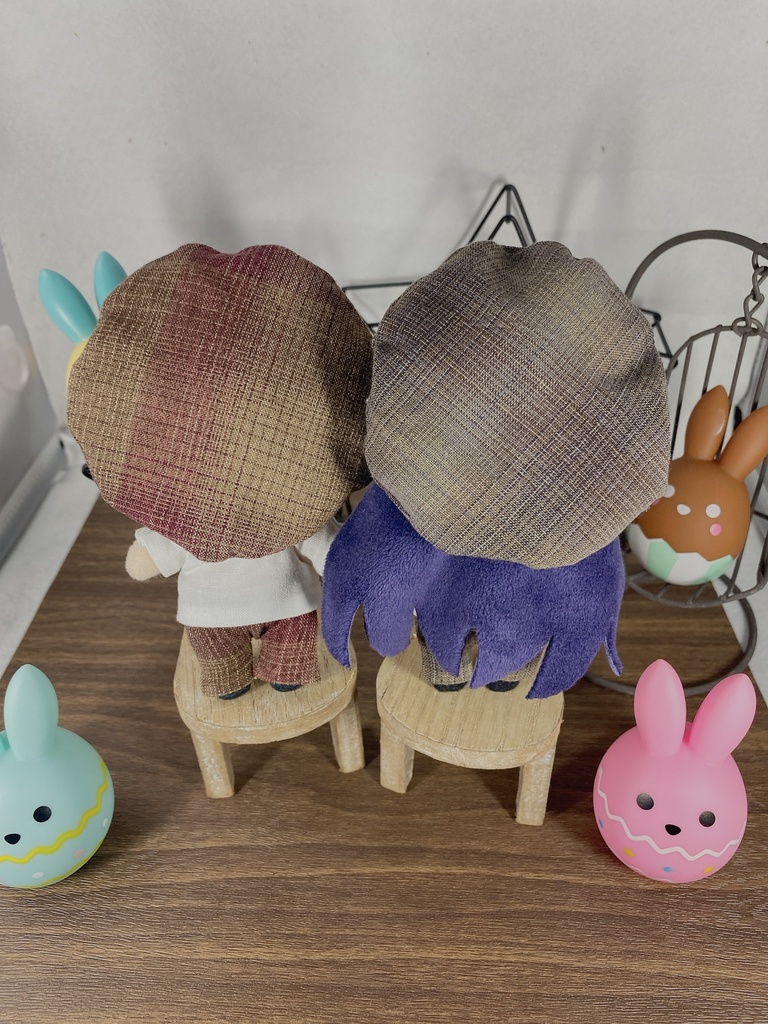 【ぬい服】チェックコーデ【ぬい帽子】