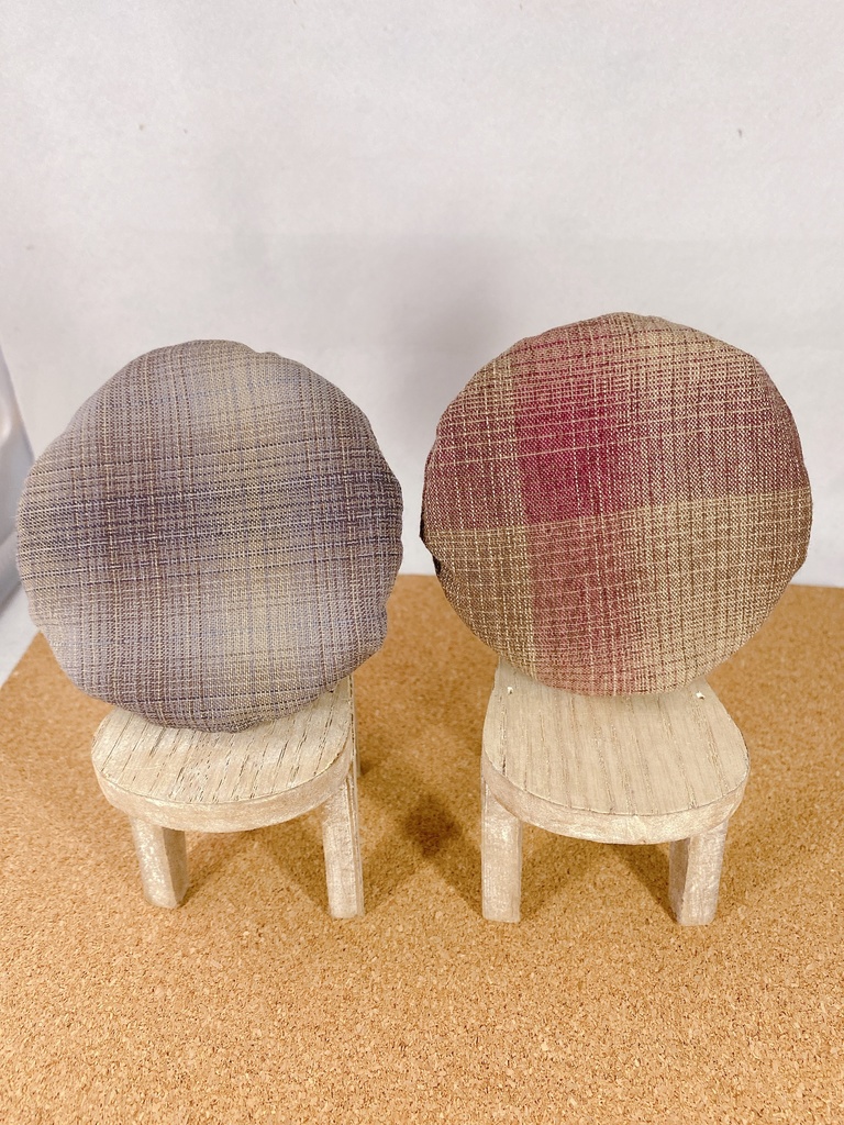 【ぬい服】チェックコーデ【ぬい帽子】