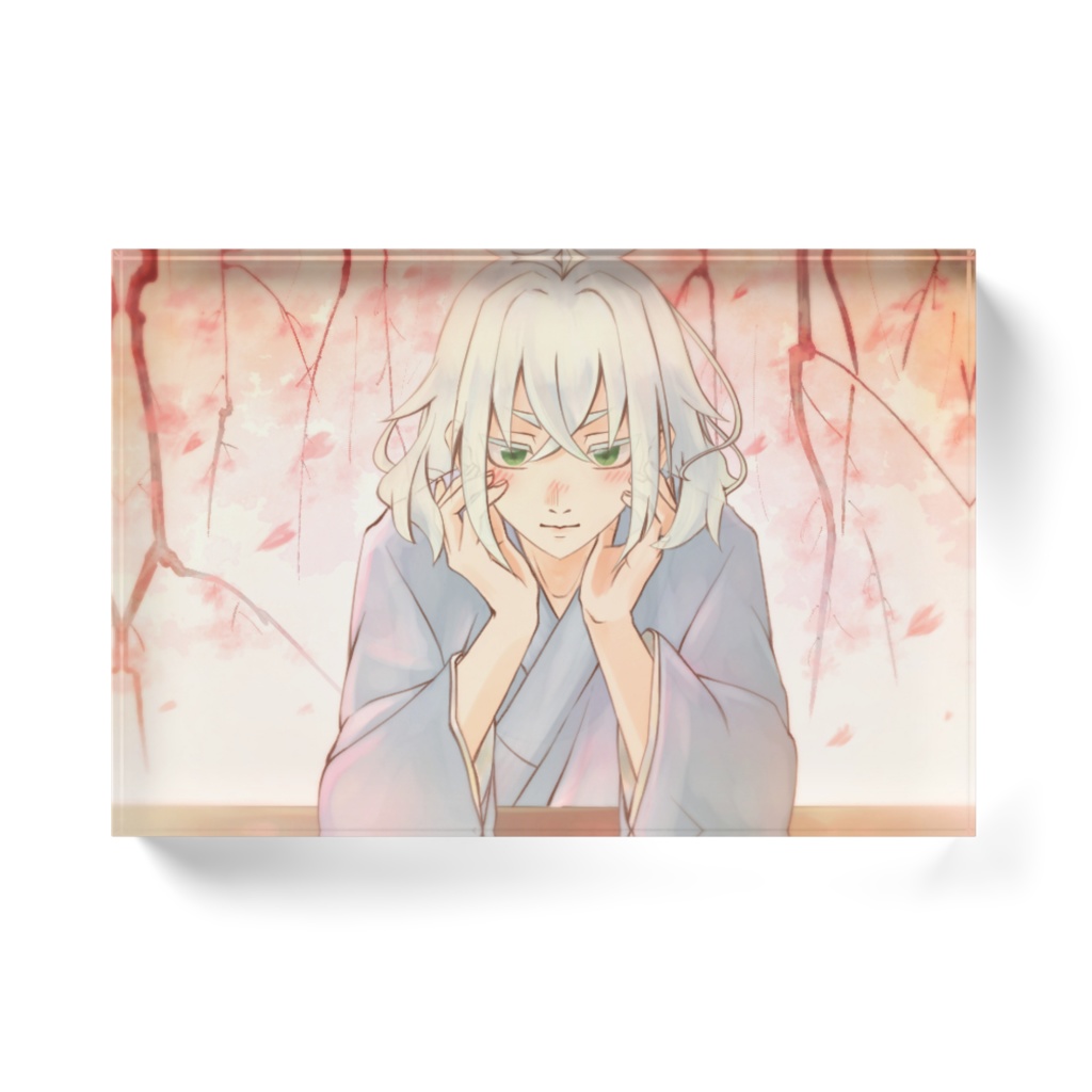 枝垂桜とアンムート アクリルブロック