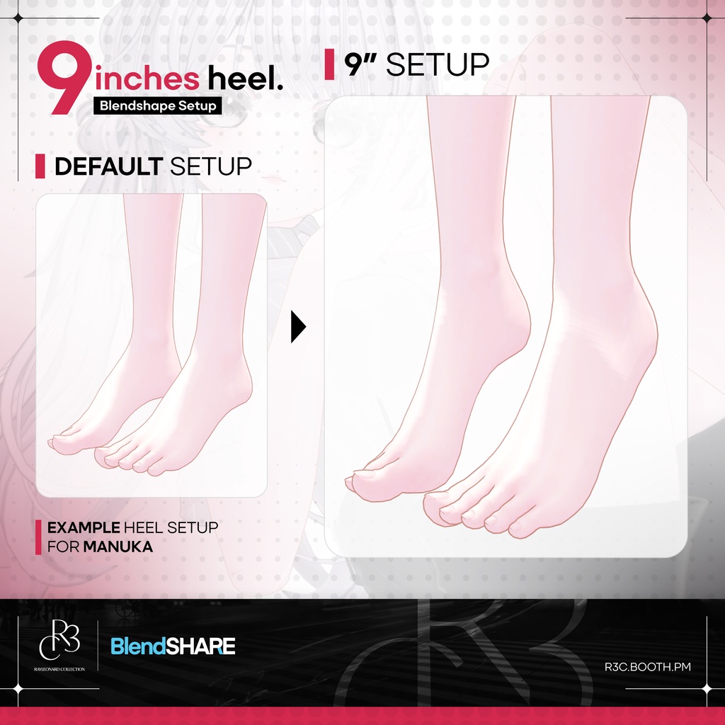 Standardised High Heel Blendshape - 標準化ハイヒール・ブレンドシェイプ