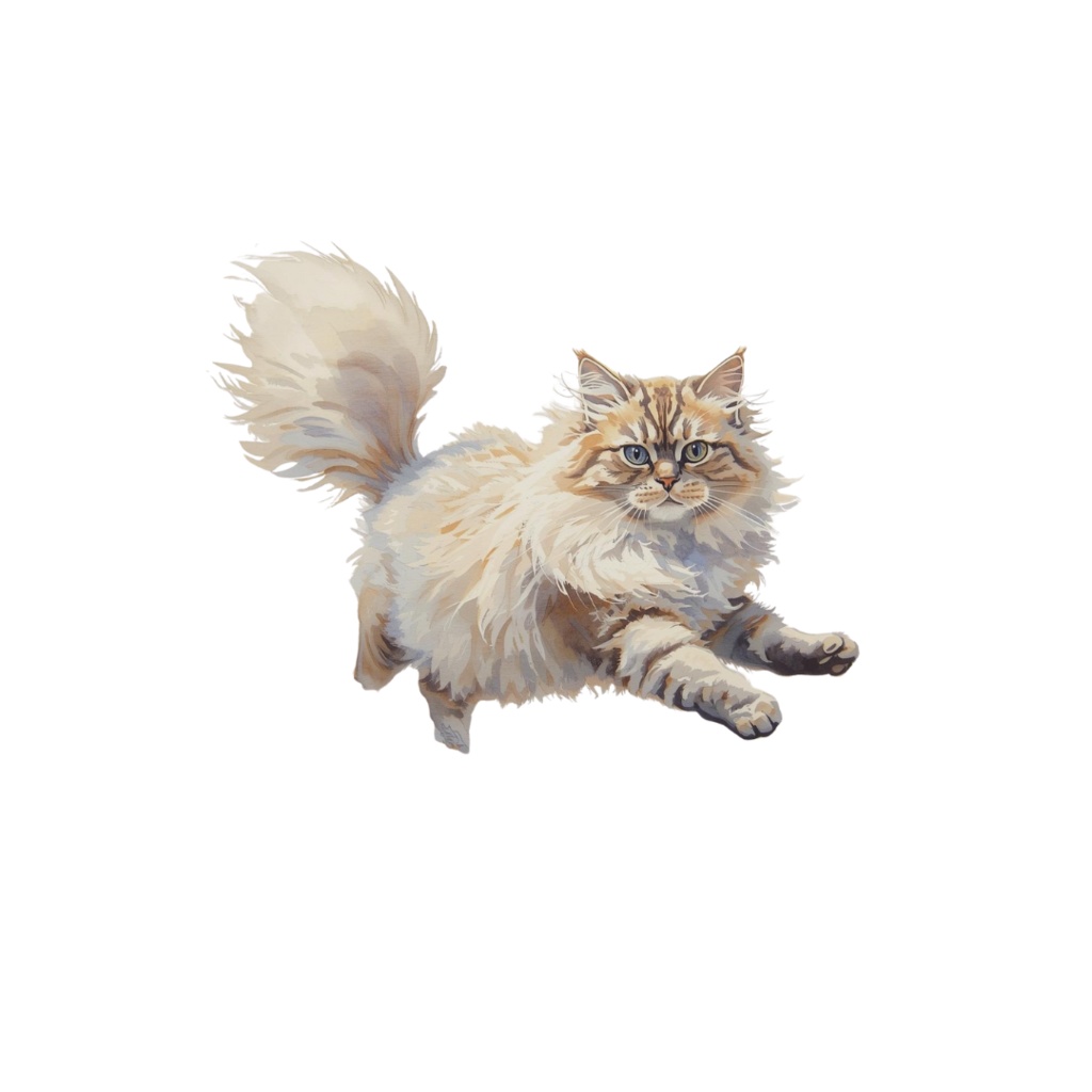 水彩風ネコのしぐさクリップアート|かわいい猫のポーズ30種|PNGデータ