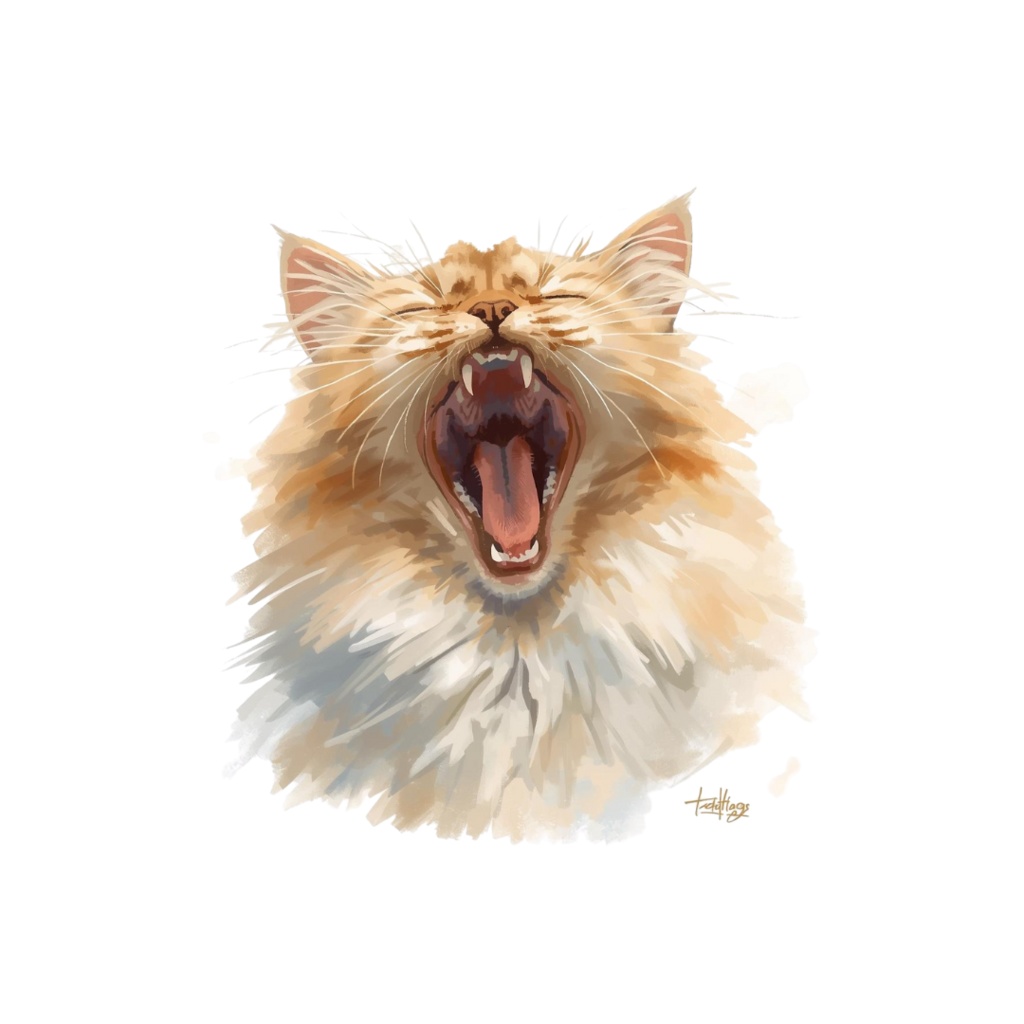 水彩風ネコのしぐさクリップアート|かわいい猫のポーズ30種|PNGデータ