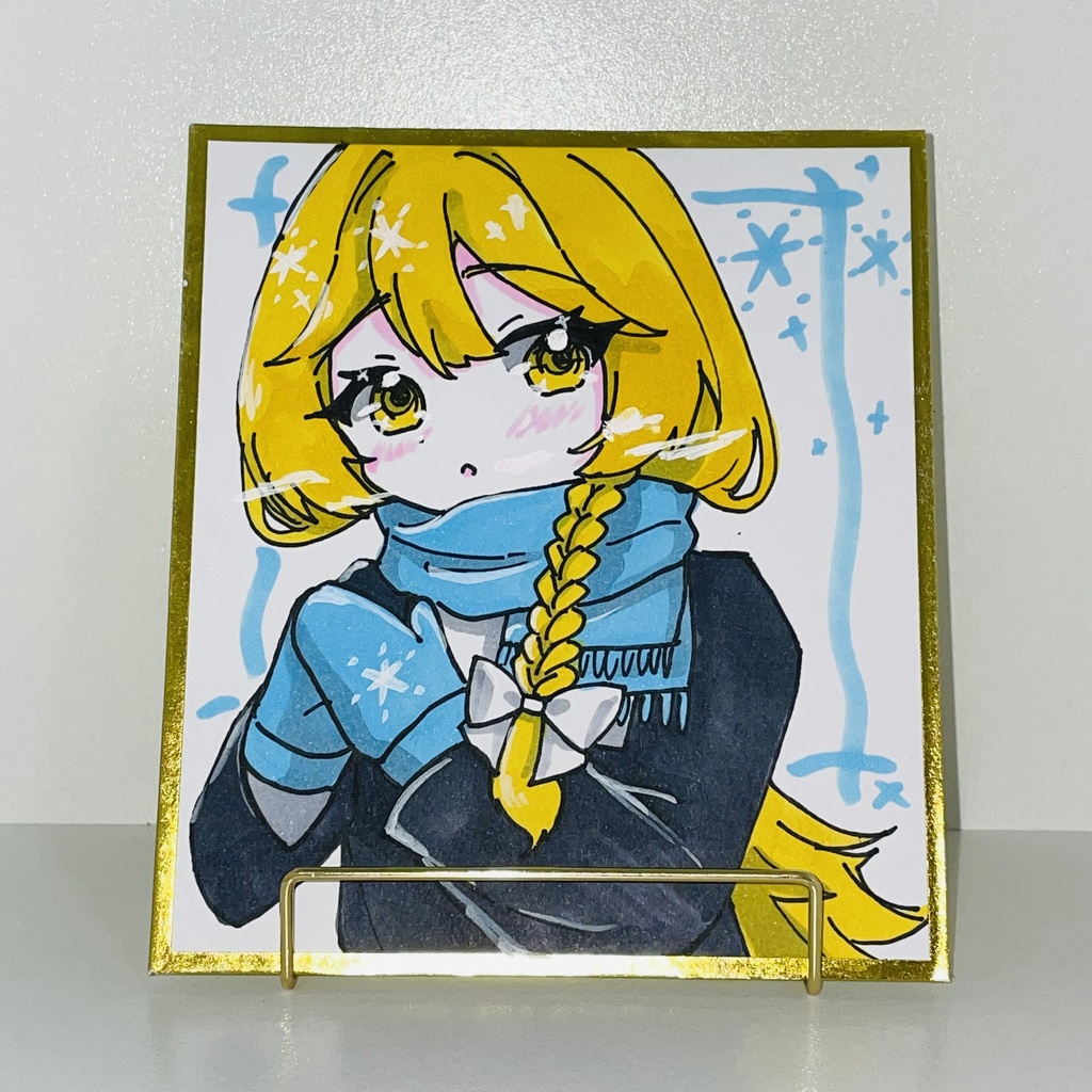 ウィンターな魔理ちゃん色紙