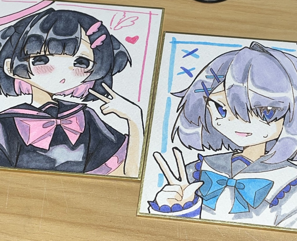 OC色紙【堕天使様と天使さん。】