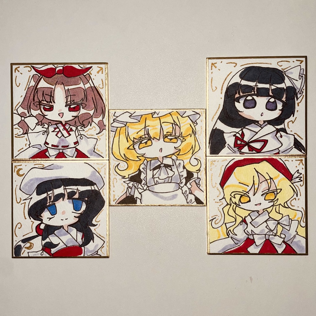 蓬莱少女繪幻想豆色紙セット