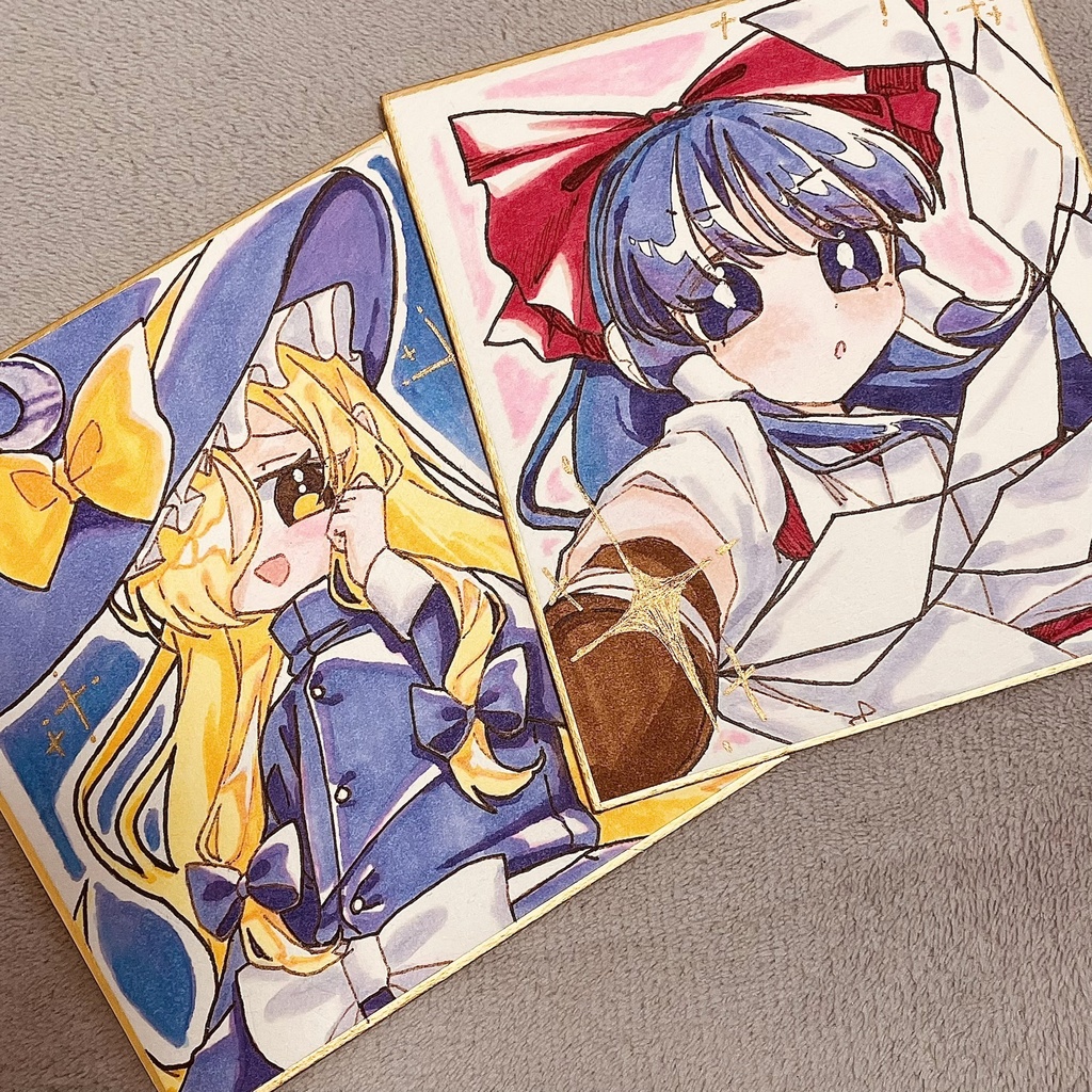 旧作レイマリ色紙セット