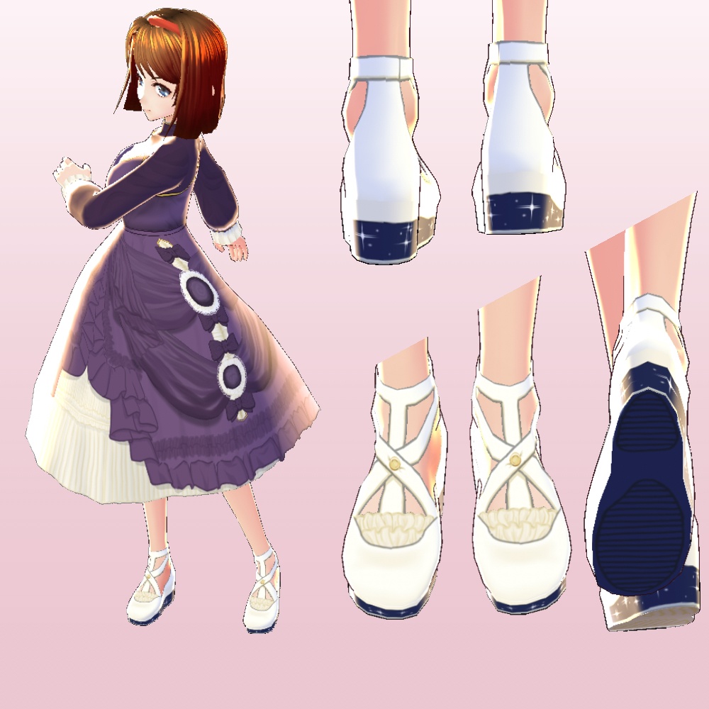 《無料版あり》星空を履く靴 VRoidカスタムアイテム