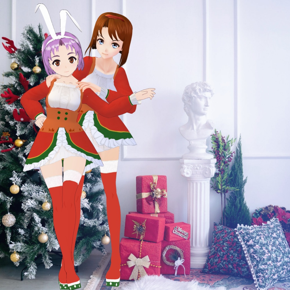 無料版 クリスマスコスチュームセット Vroidテクスチャ Es R Booth 無料版 クリスマスコスチュームセット Vroidテクスチャ Es R Booth