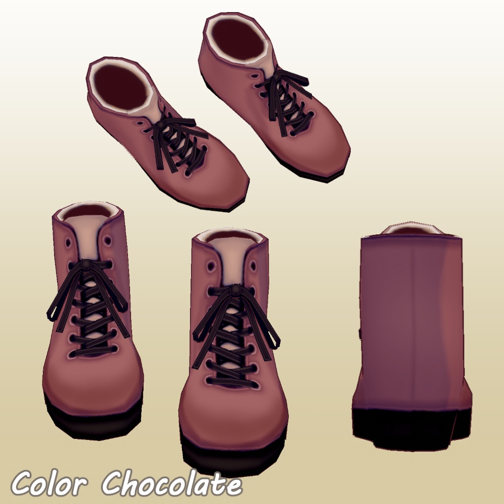 《無料版あり》茶色い靴 VRoidカスタムアイテム