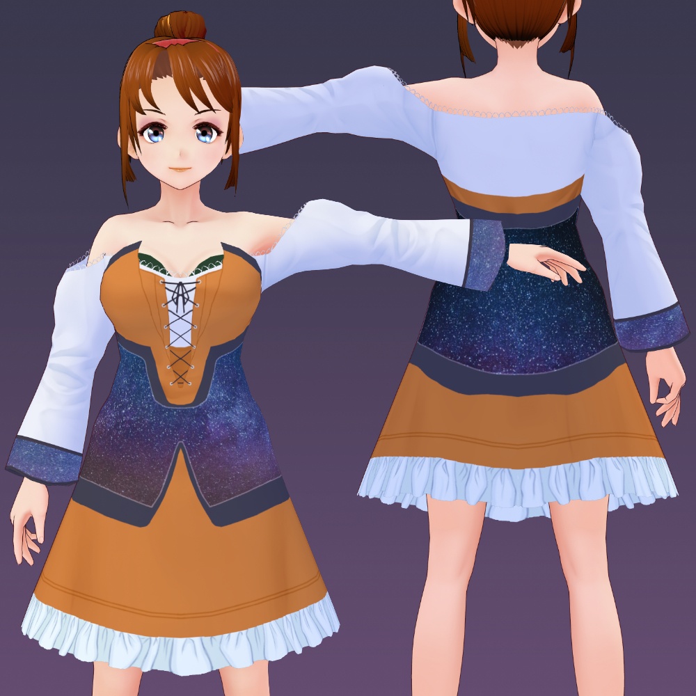 《無料版》ハロウィンドレス2022 VRoidカスタムアイテム