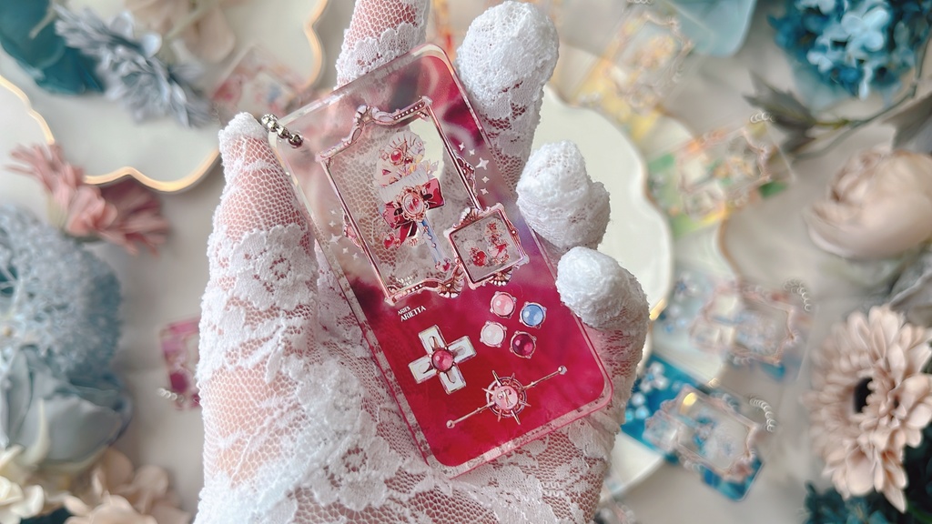 【4月下旬発送】12星座の魔法使い ゲーム機風アクリルキーホルダー