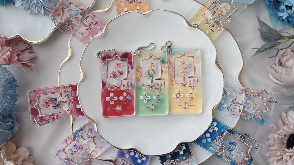 【4月下旬発送】12星座の魔法使い ゲーム機風アクリルキーホルダー