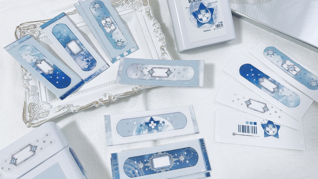 缶ケース入り絆創膏風ステッカーセット