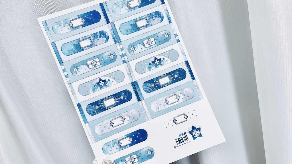 缶ケース入り絆創膏風ステッカーセット