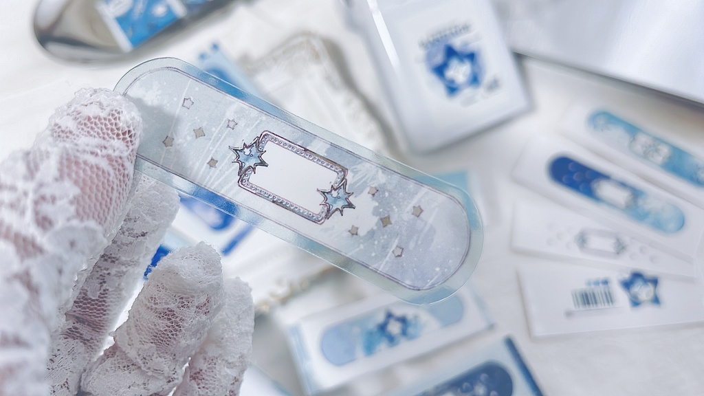 缶ケース入り絆創膏風ステッカーセット