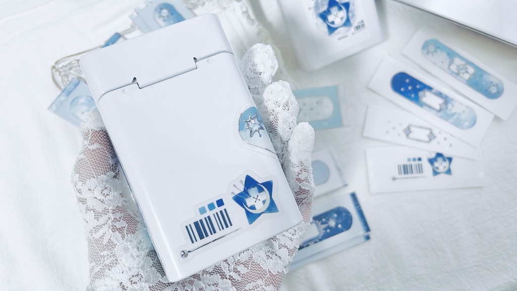 缶ケース入り絆創膏風ステッカーセット