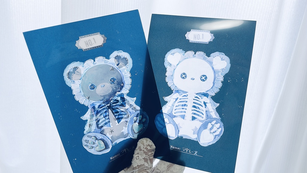 レントゲン風クリアポストカード2枚セット(全2種)