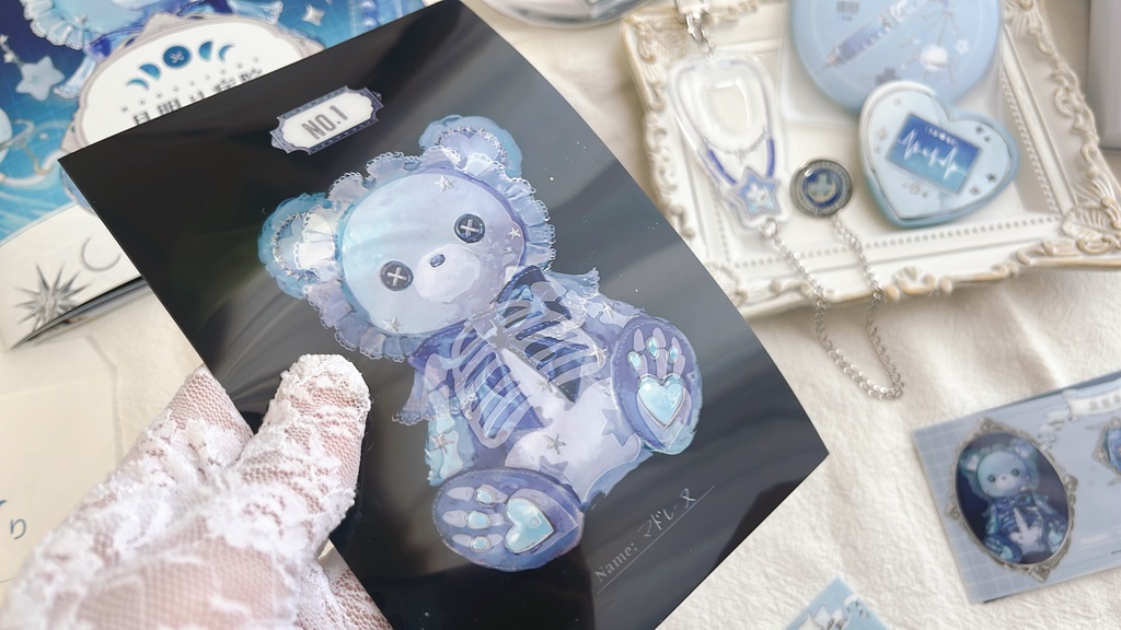 レントゲン風クリアポストカード2枚セット(全2種)