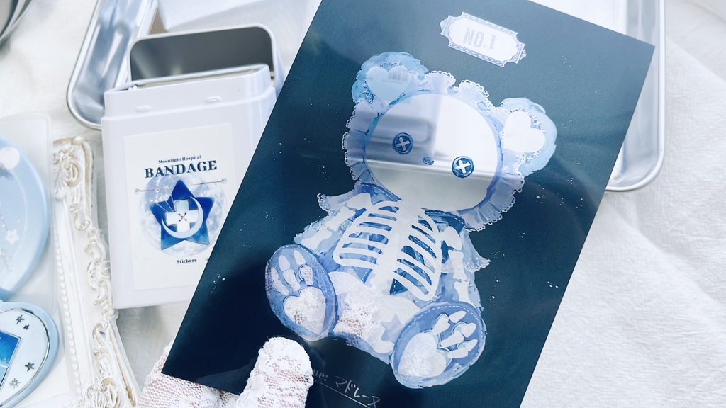 レントゲン風クリアポストカード2枚セット(全2種)