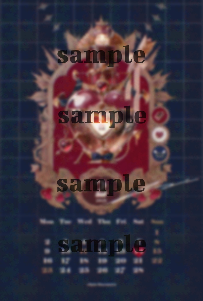 【2/28 23:59まで】2026年2月描き下ろし香水瓶カレンダー(データ版)