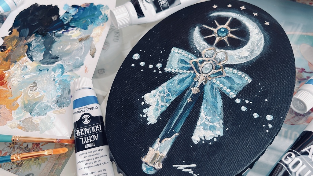 【自宅発送】原画/ ブルーティアの杖