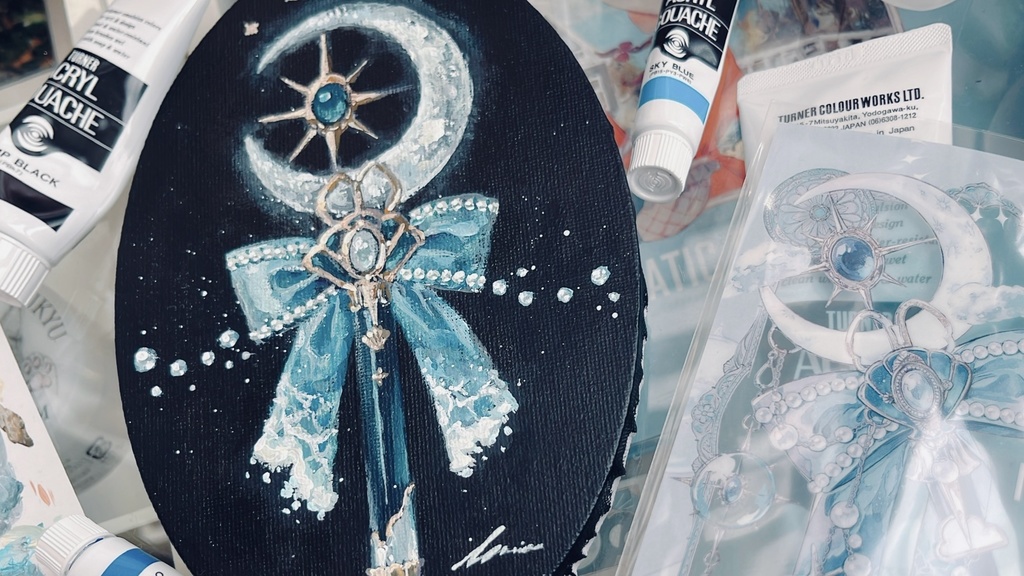 【自宅発送】原画/ ブルーティアの杖