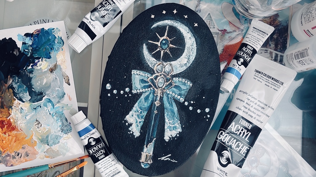 【自宅発送】原画/ ブルーティアの杖