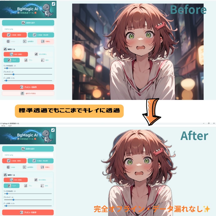 BgMagicAI（背景透過ツール）※ライトプラン