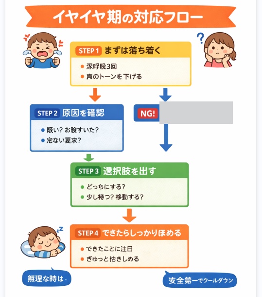 イヤイヤ期の対応フロー