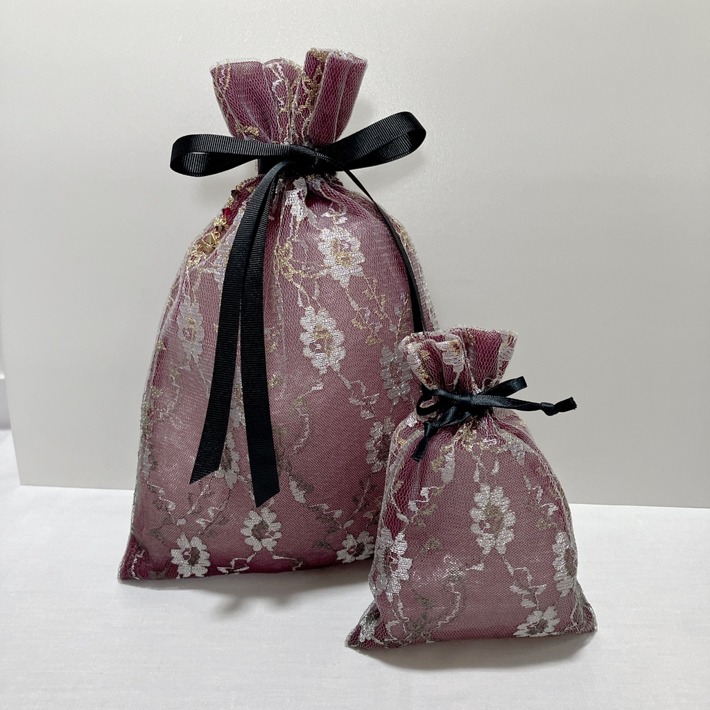 チュールレース巾着《後家兼光》