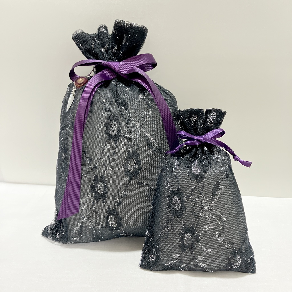 チュールレース巾着《実休光忠》