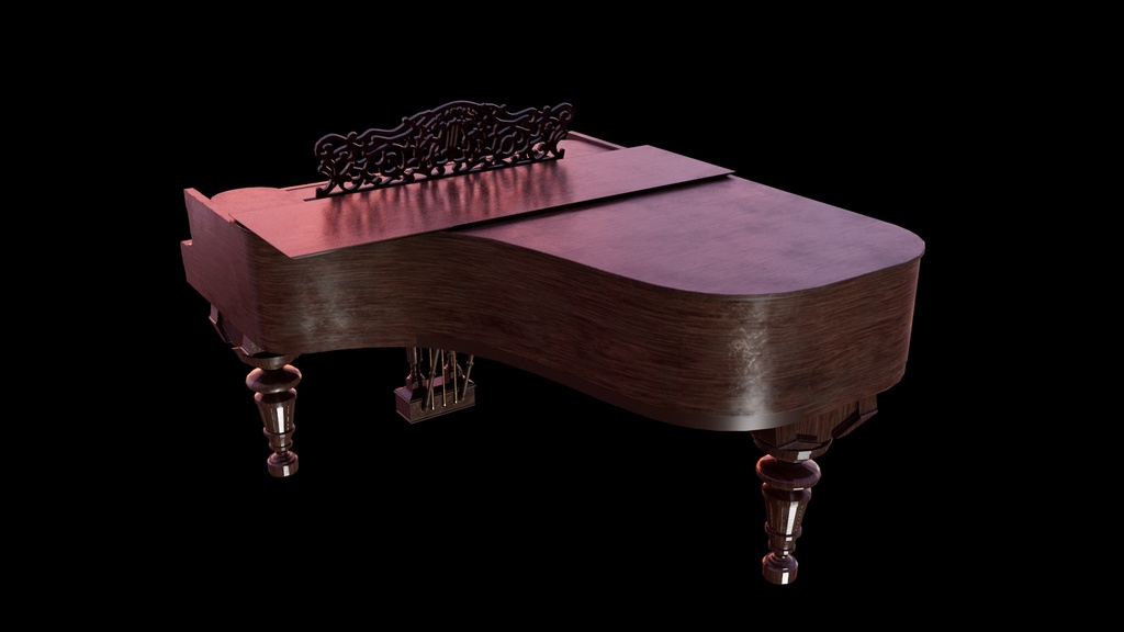 【CG Asset】アンティーク グランドピアノ