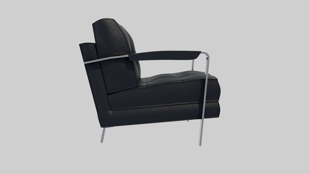 【CG Asset】レザーチェア ラウンジチェア