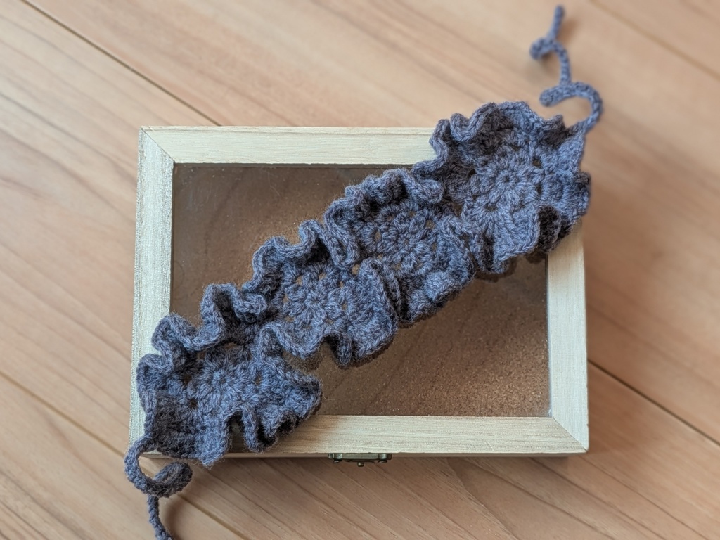 〚にじぬい〛ヘッドドレス 冬仕様ラベンダー