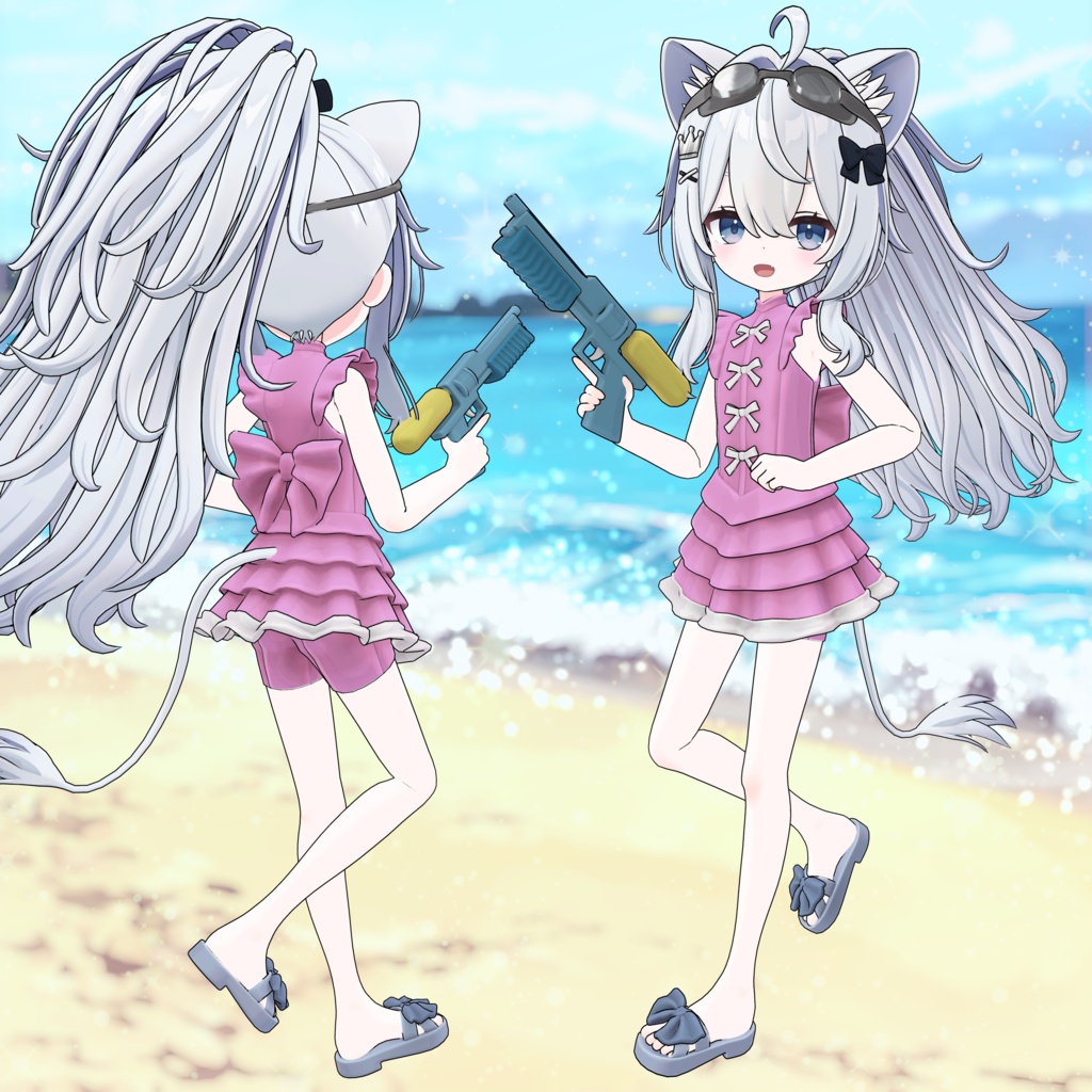 チロアちゃんの水着セット うてる水鉄砲つき!