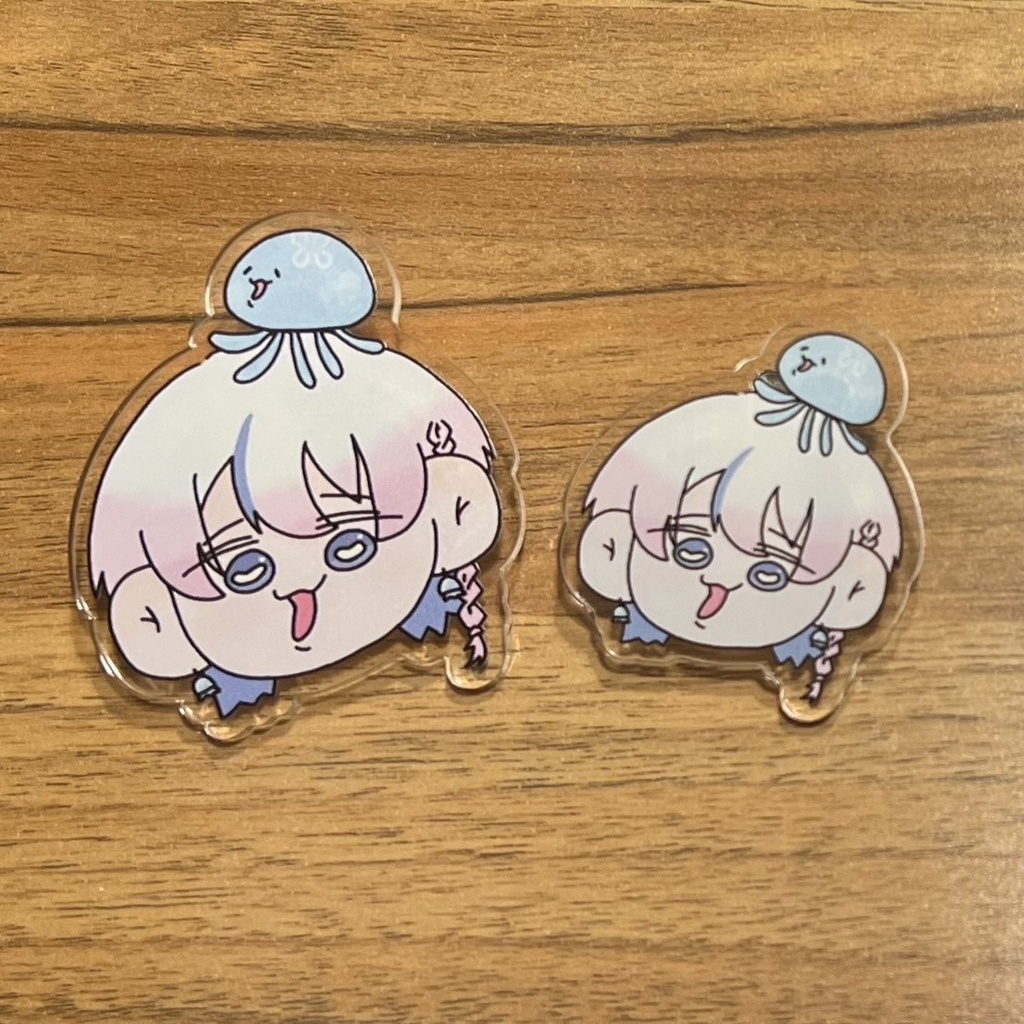 夜灯ユラギ　【小】ゆる顔アクリルバッジ