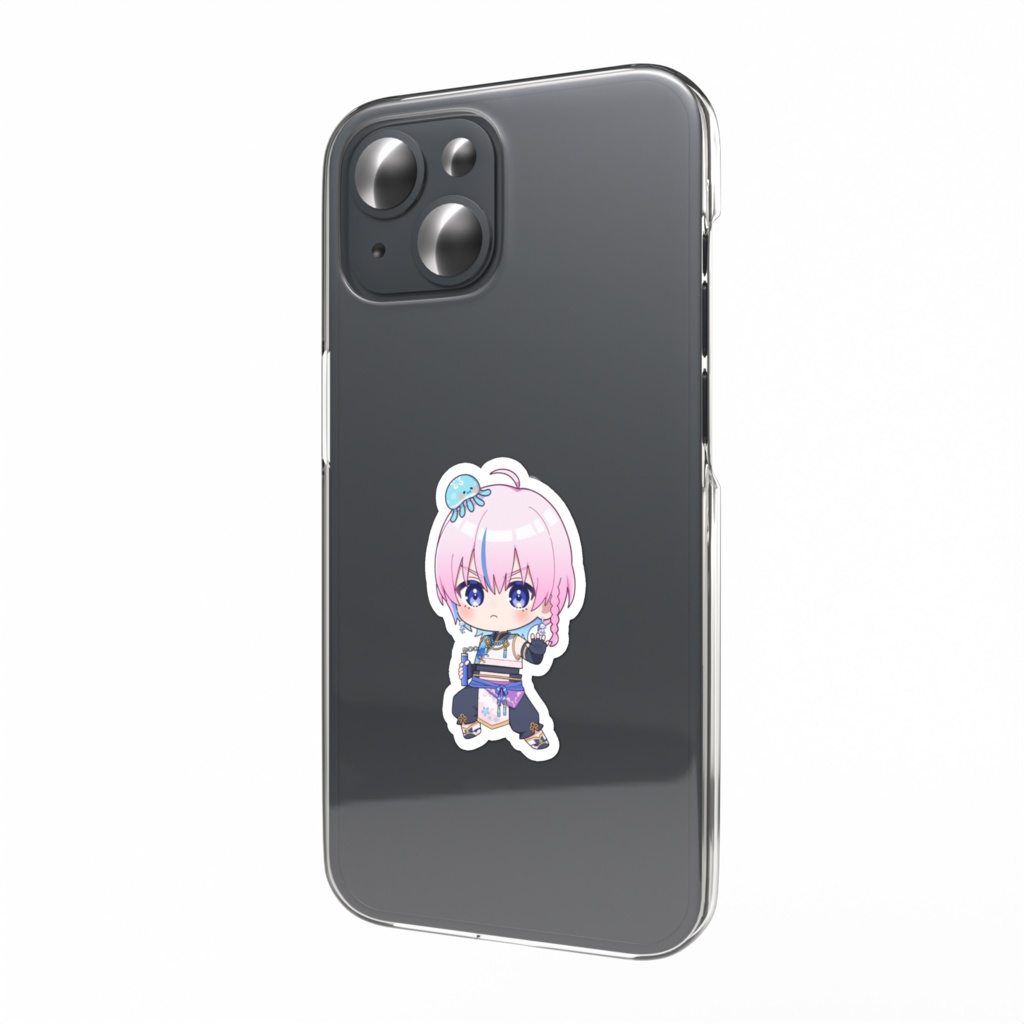 【夜灯ユラギ】ちびキャラスマホステッカー(ヌンチャク)