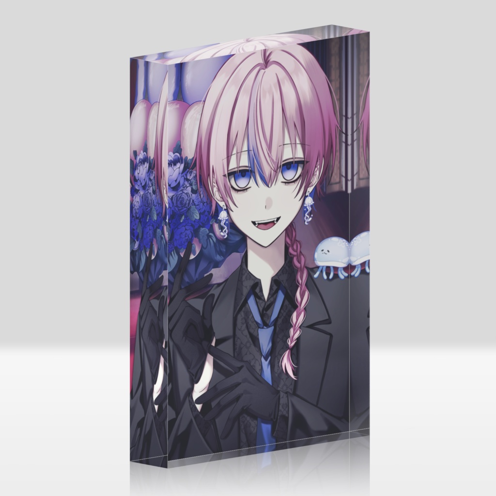 【夜灯ユラギ】アクリルブロック(スーツ)