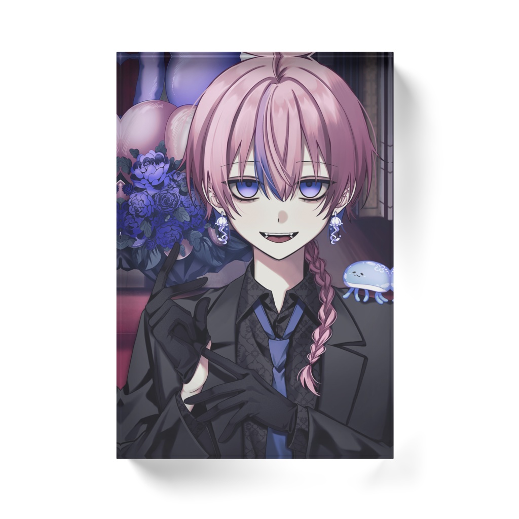 【夜灯ユラギ】アクリルブロック(スーツ)