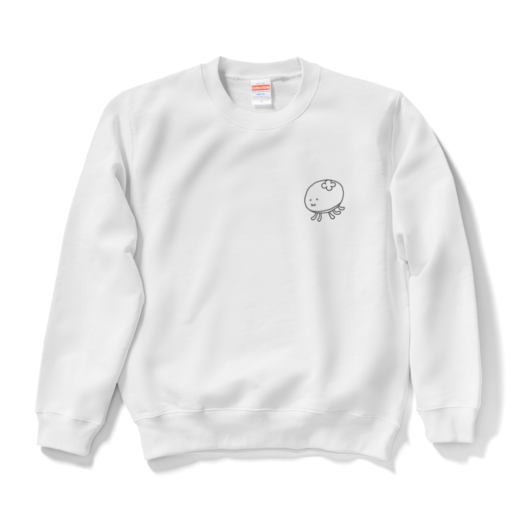 【夜灯ユラギ】「手描き」ちゅらちゃんスウェット（ホワイト）