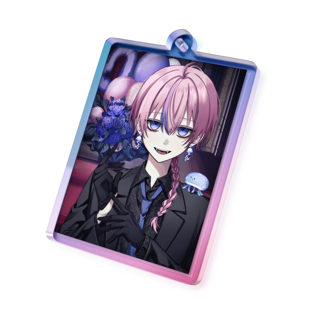 【夜灯ユラギ】オーロラアクリルキーホルダー (スーツ)