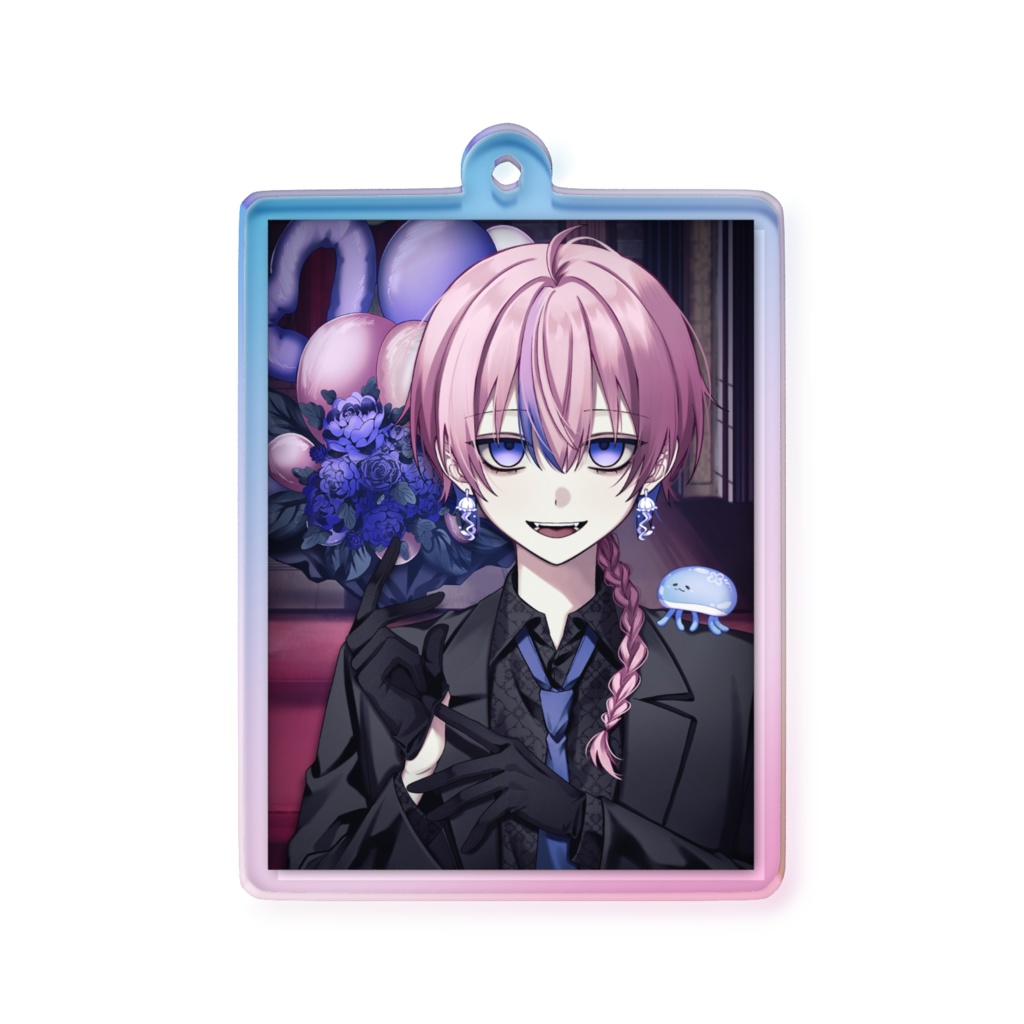 【夜灯ユラギ】オーロラアクリルキーホルダー (スーツ)