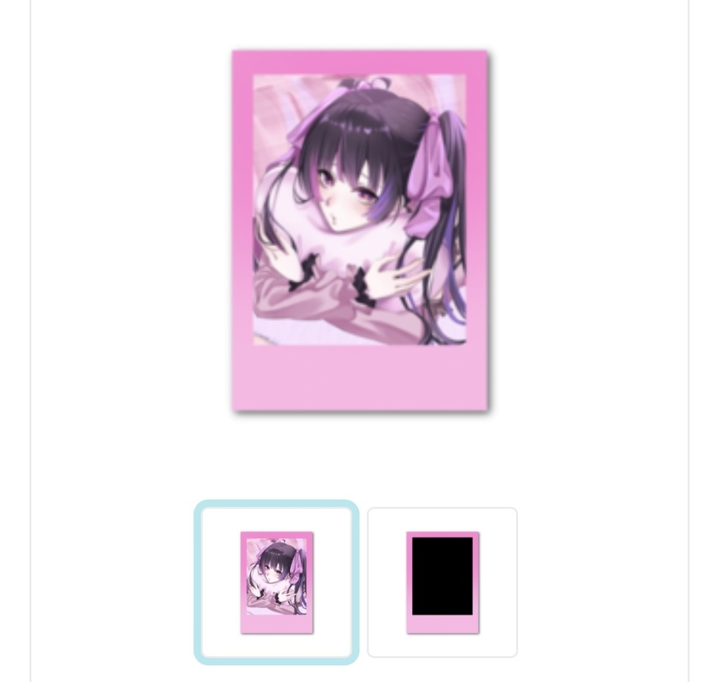 チェキ風フォトカード(手描き落書き・サイン入り)