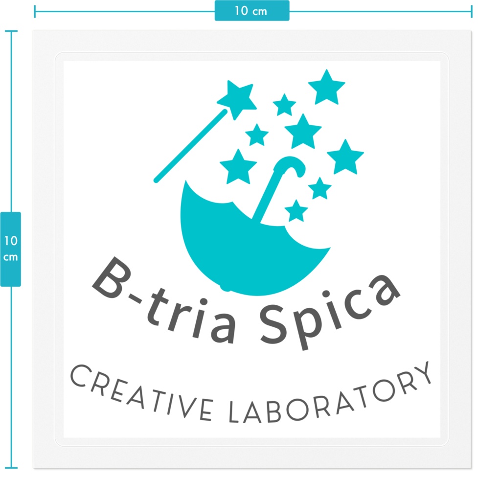 B-tria spica ロゴステッカー(10cm四方)
