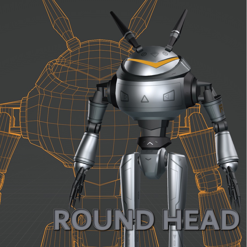 『ROUND HEAD』【3Dモデル】