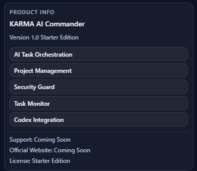 KARMA AI Commander Starter Edition v1.0 AIタスク管理・AIオーケストレーション