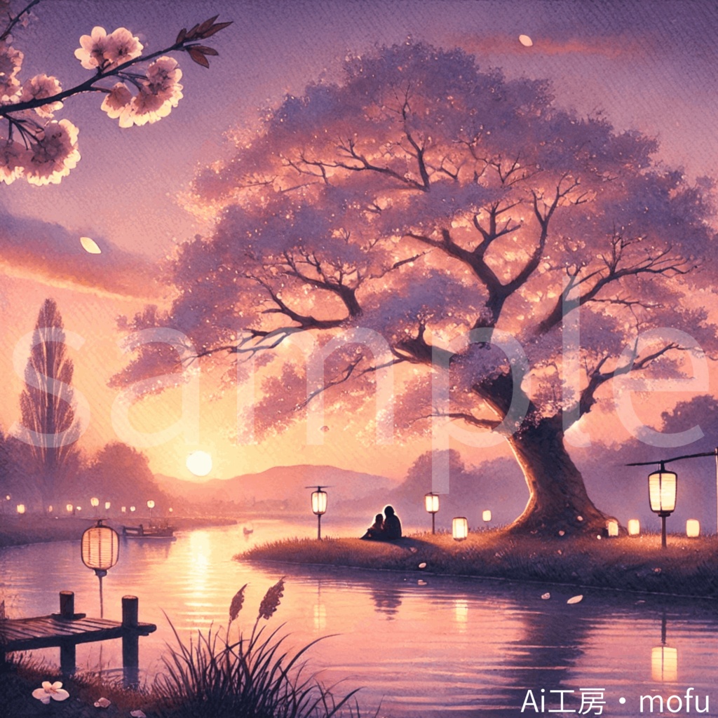和風な夕暮れ・Aiイラスト
