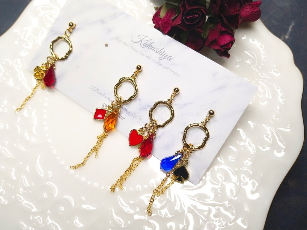 【twst】🌹寮片耳耳飾り