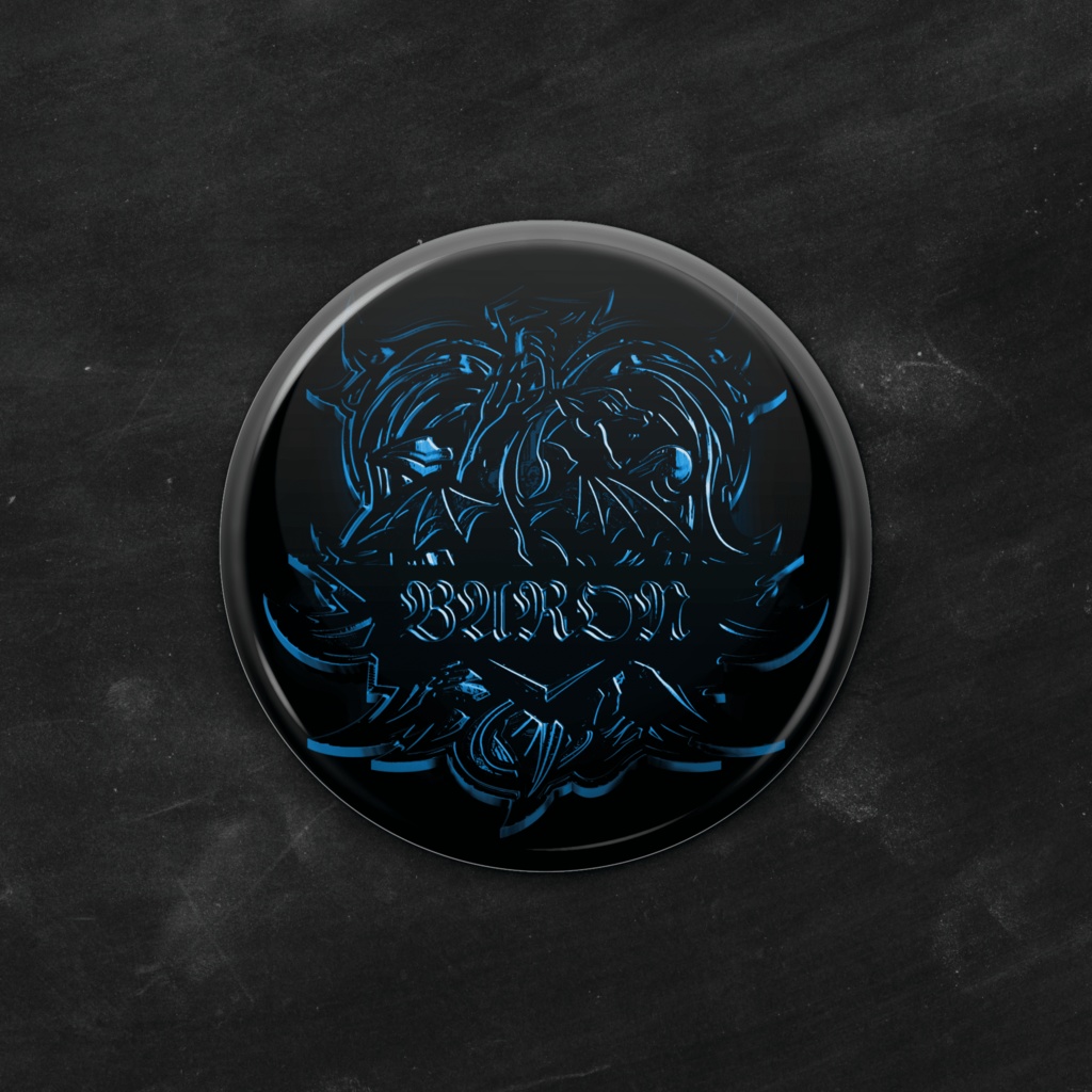 BARONCLAN logo オリジナル缶バッジ blue