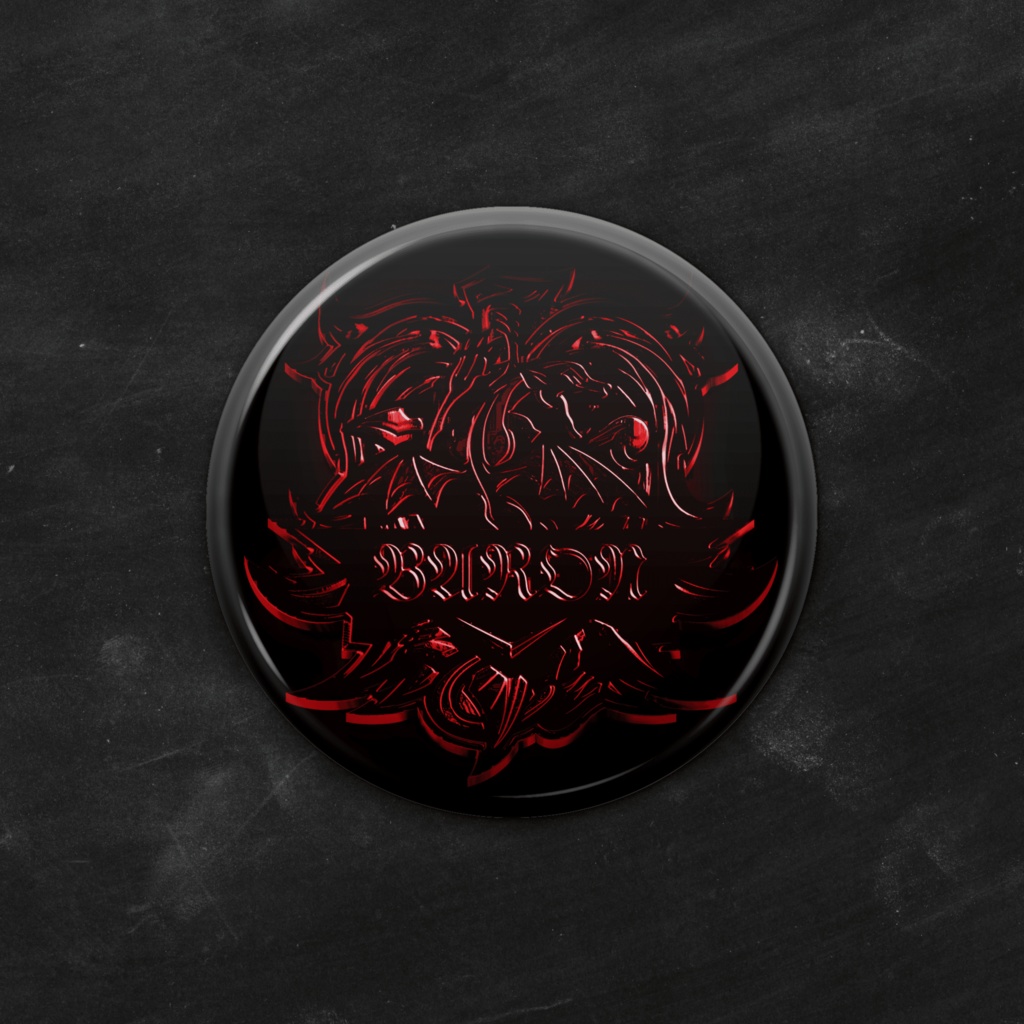 BARONCLAN logo オリジナル缶バッジ　red